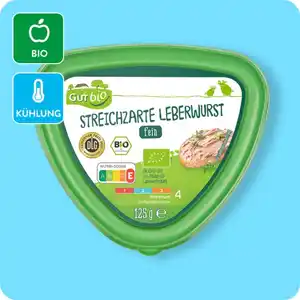 GUT BIO Streichzarte Bio-Leberwurst, Fein oder grob