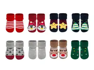 Saxoline Baby Rassel-Socken, 2 Paar, winterliche Muster