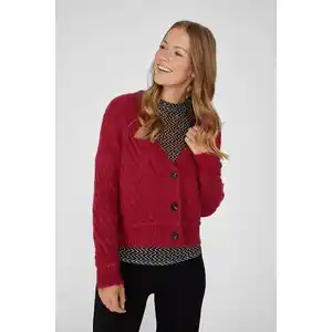 LIEBLINGSSTÜCK® Cardigan, 1/1-Arm V-Ausschnitt Rippbündchen geknöpft