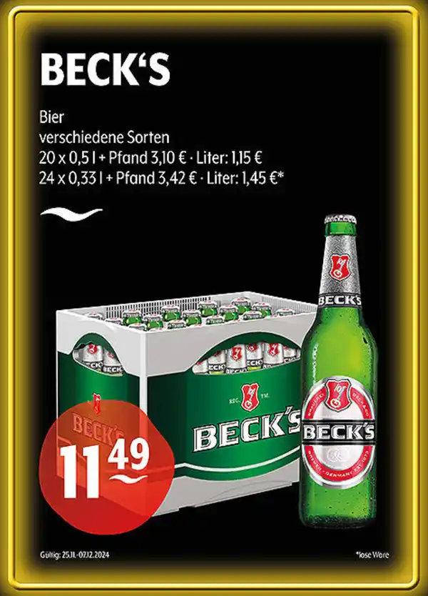 Bild 1 von BECK'S Bier verschiedene Sorten