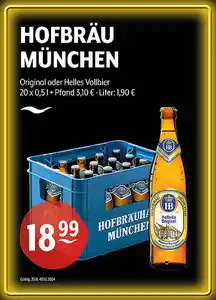 HOFBRÄU MÜNCHEN Original oder Helles Vollbier