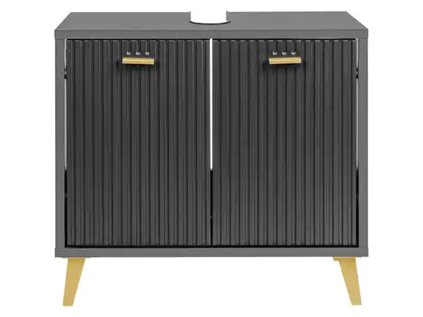 Bild 4 von LIVARNO home Waschbecken-Unterschrank, mit Wellenoptik,  2 Sets