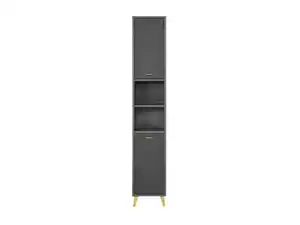 LIVARNO home Bad-Hochschrank, mit Wellenoptik,  2 Sets