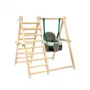 Bild 1 von TP-Toys Holz-Kletterdreieck 'Active Tots' natur mit Schaukel 101 x 84 x 101 cm