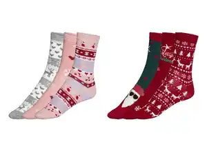 esmara® Damen Socken, 3 Paar, mit Weihnachtsdesign