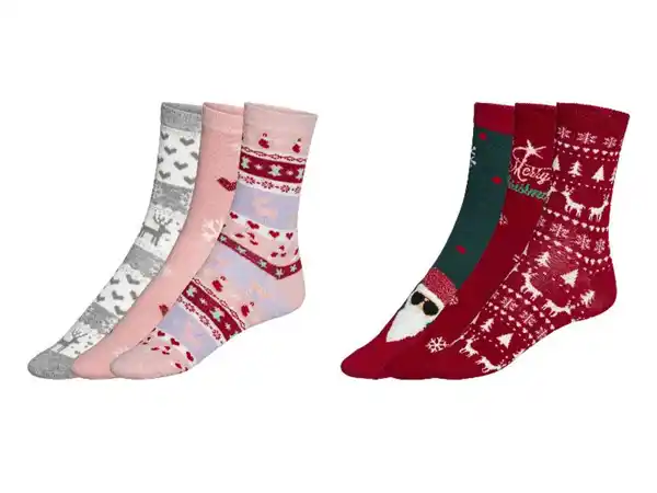 Bild 1 von esmara® Damen Socken, 3 Paar, mit Weihnachtsdesign