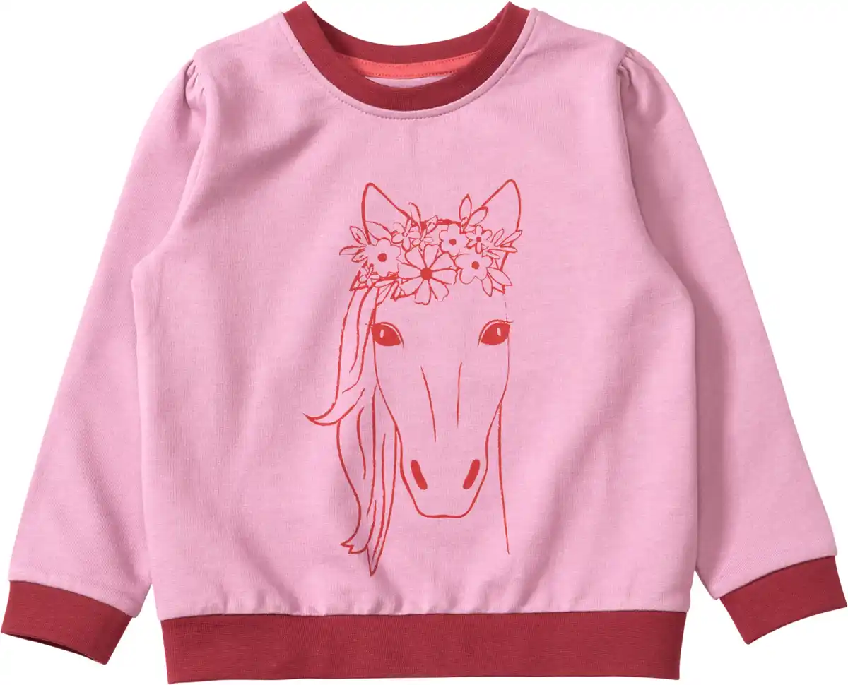 Bild 1 von ALANA Sweatshirt mit Pferde-Motiv, rosa, Gr. 98