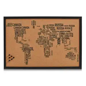 Zeller Pinboard 'World Letters' schwarz 59 x 40 x 1,55 cm