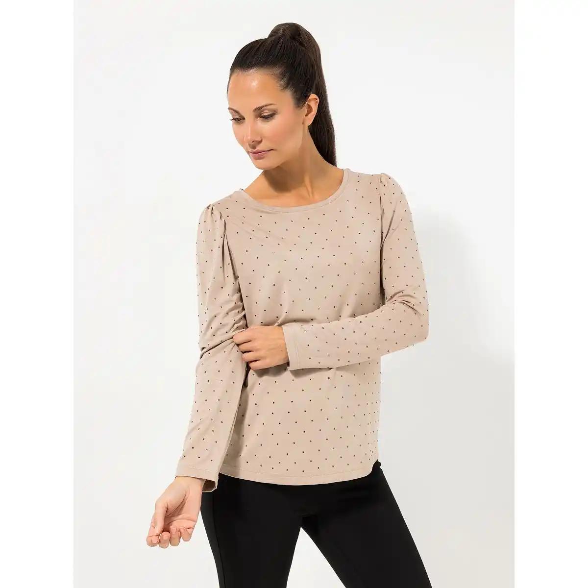 Bild 1 von STEFFEN SCHRAUT Shirt, 1/1-Arm Ziersteine 95% ECOVERO™ Viskose figurumspielend