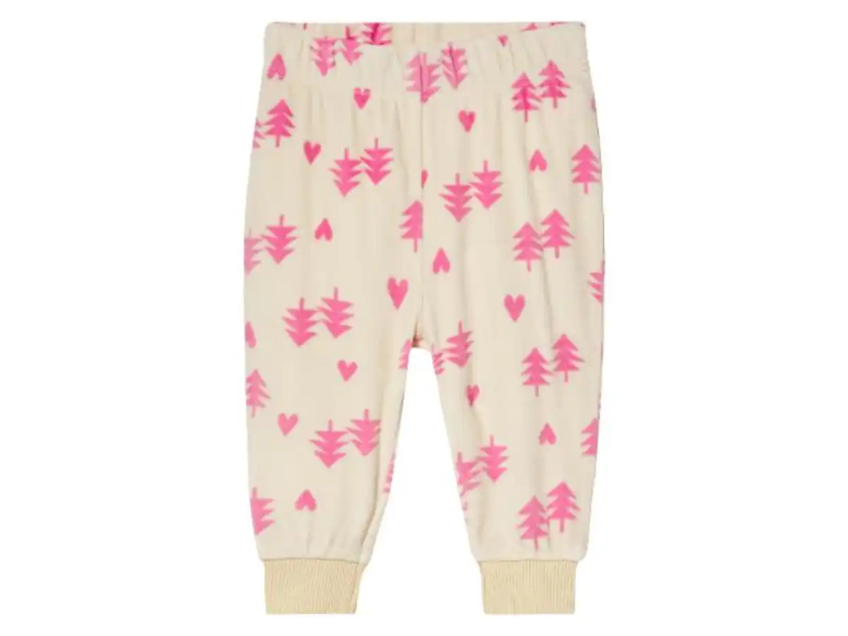 Bild 4 von lupilu® Baby Velours-Pyjama, mit Schulterknöpfung
