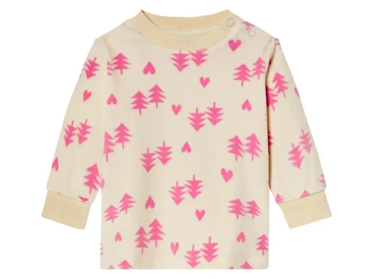 Bild 3 von lupilu® Baby Velours-Pyjama, mit Schulterknöpfung