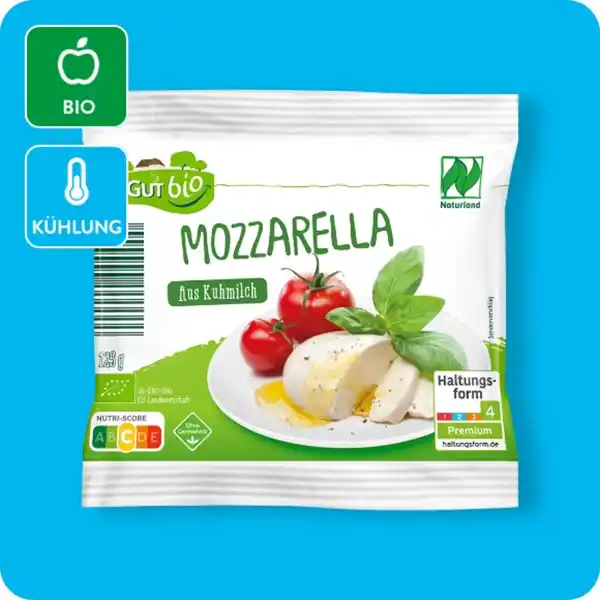 Bild 1 von GUT BIO Bio-Naturland-Mozzarella, Aus Kuhmilch