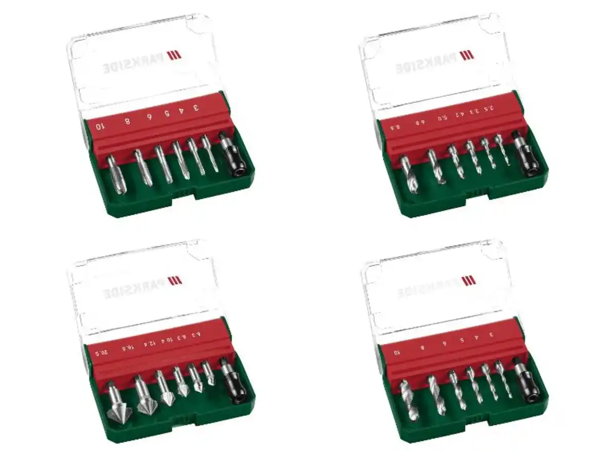 Bild 1 von PARKSIDE® Gewindebohrer-Set / Kegelsenker-Set / Bohrer-Set