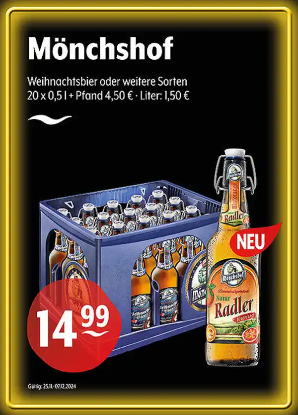 Bild 1 von Mönchshof Weihnachtsbier oder weitere Sorten