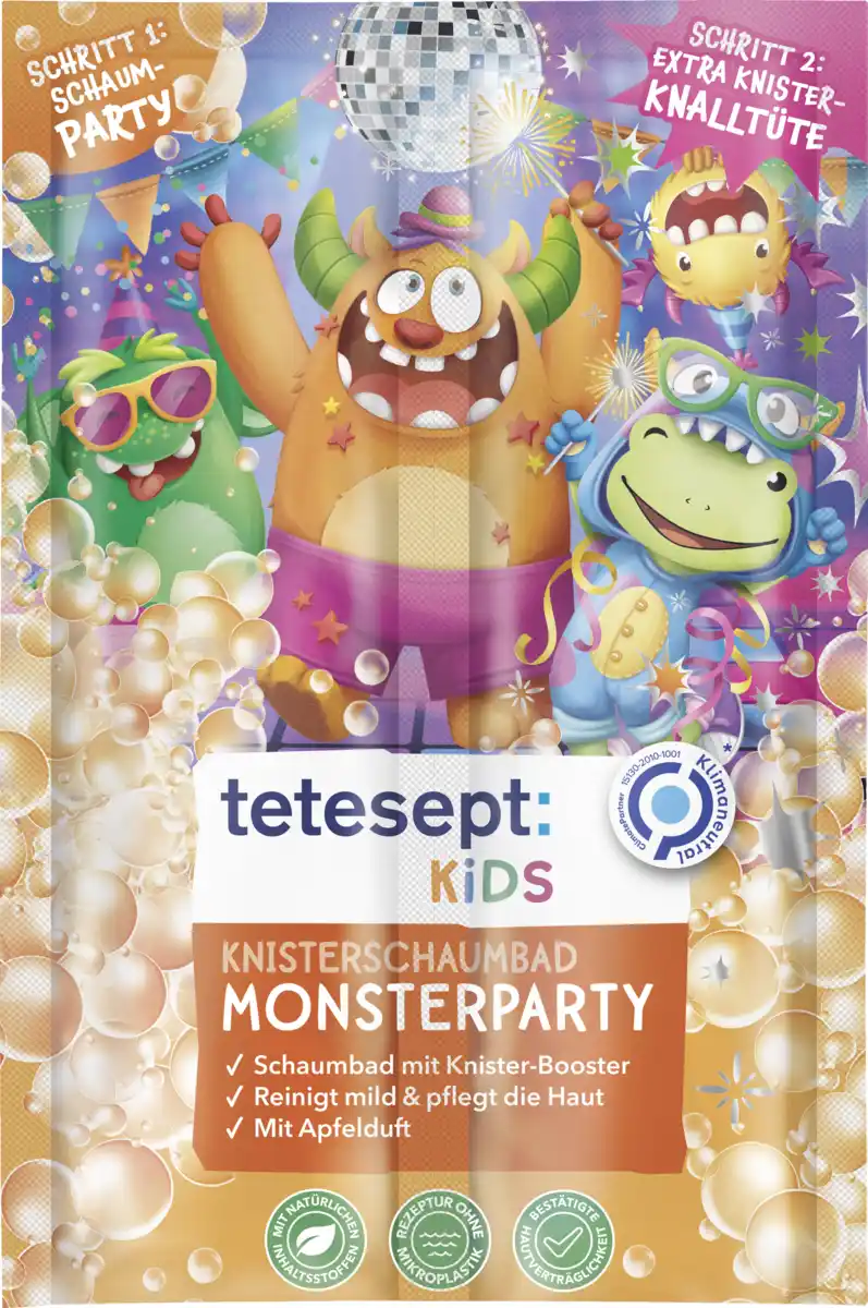 Bild 1 von tetesept Kinder Badespaß Kids Knisterschaumbad Monsterparty, 45 g