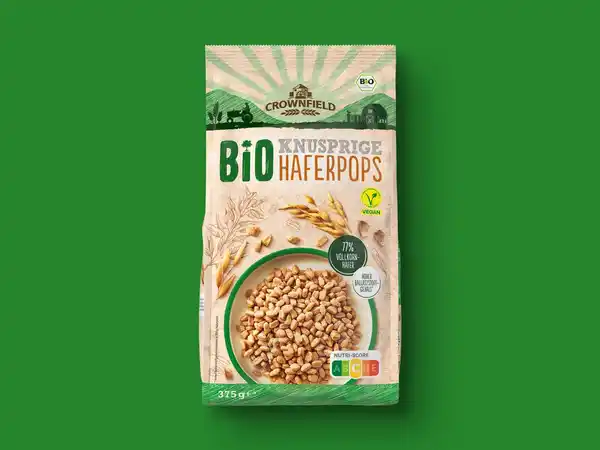 Bild 1 von Crownfield Bio Knusprige Haferpops,  375 g