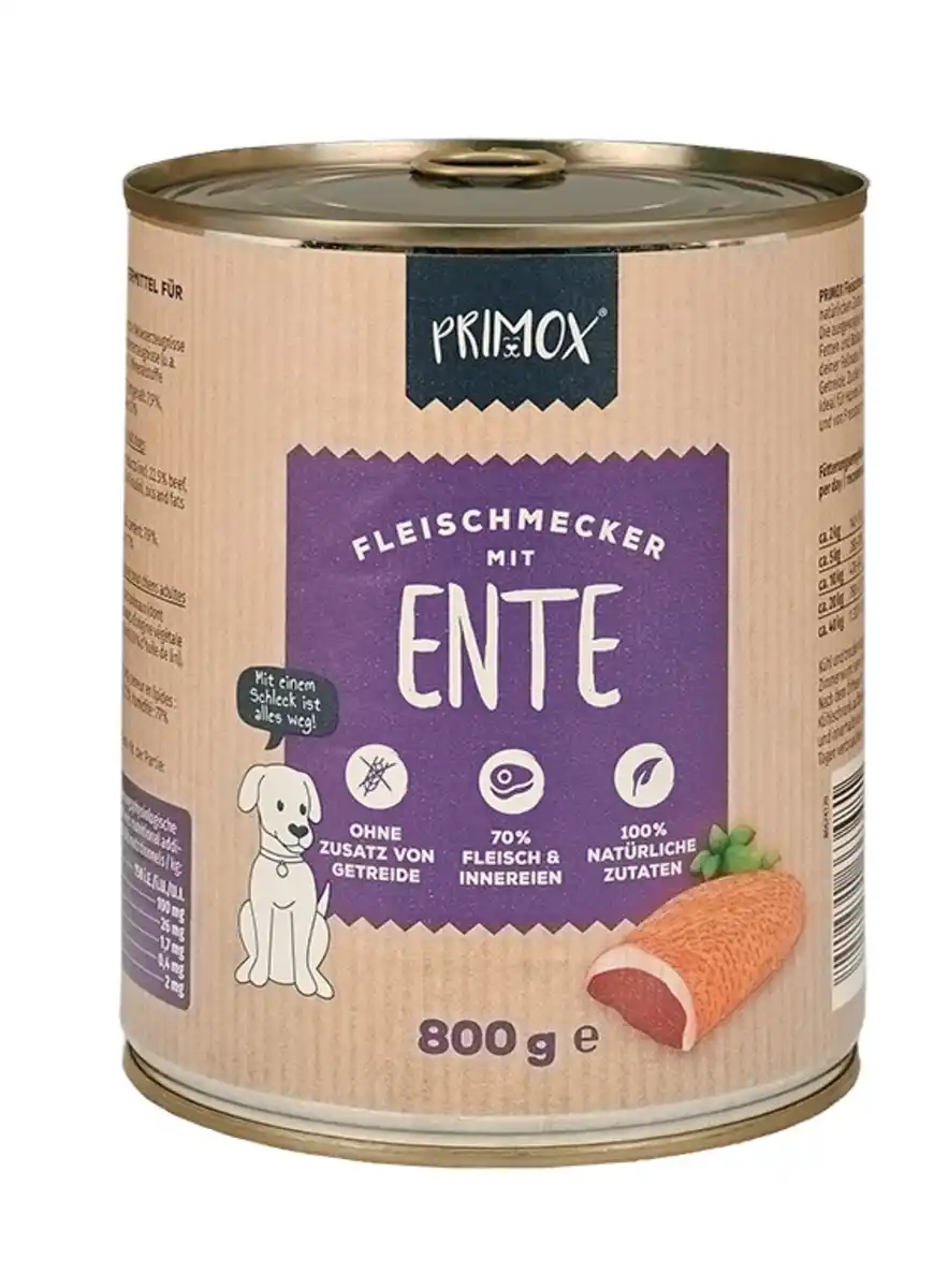 Bild 1 von Primox Nassfutter für Hunde Ente 800 g