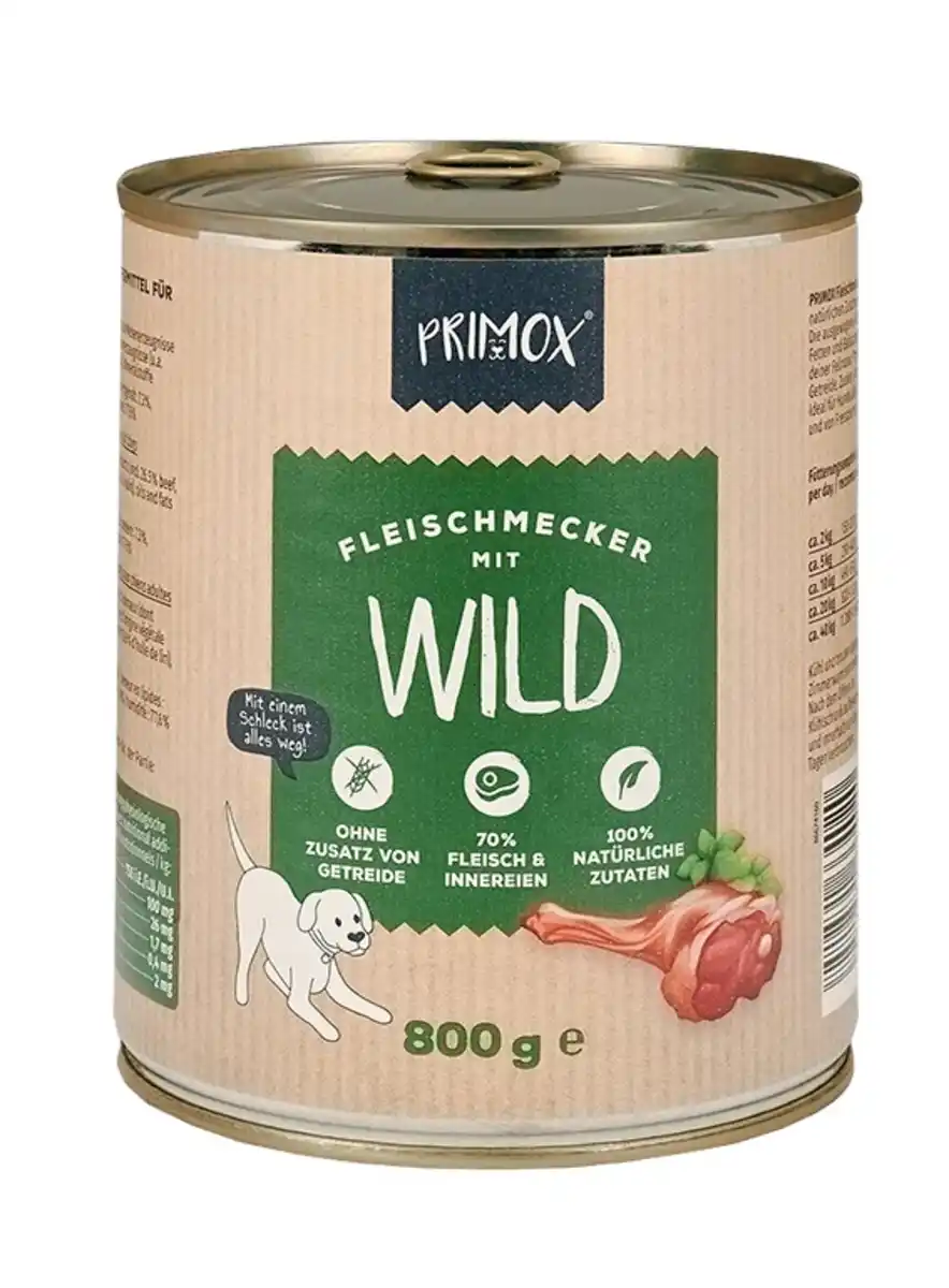 Bild 1 von Primox Nassfutter für Hunde Wild 800 g