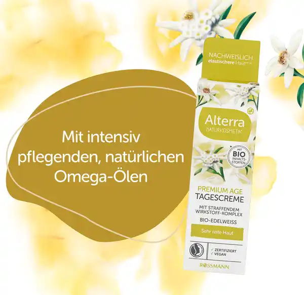 Bild 2 von Alterra NATURKOSMETIK Premium Age Tagescreme Bio-Edelweiss, 50 ml