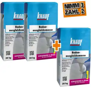 Knauf Bodenausgleichsmasse - 3 für 2 Aktion 3 x 20 kg