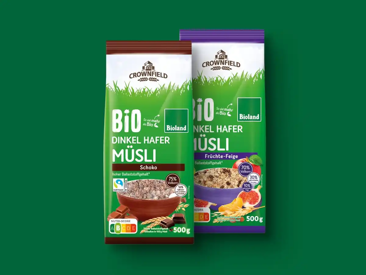 Bild 1 von Bioland Dinkel Hafer Müsli,  500 g