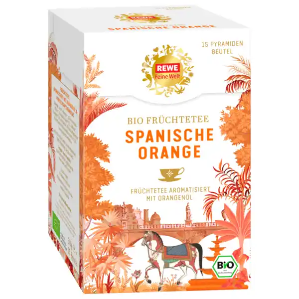 Bild 1 von REWE Feine Welt Bio Früchtetee Spanische Orange 30g, 15 Beutel