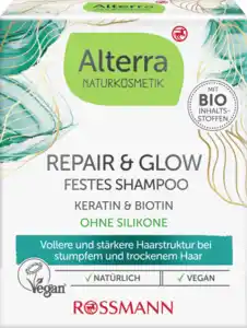 Alterra NATURKOSMETIK Festes Shampoo Repair & Glow, 60 g