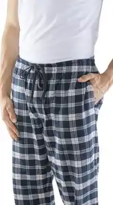 IDEENWELT Herren Flanellhose Karo grün Blau XL