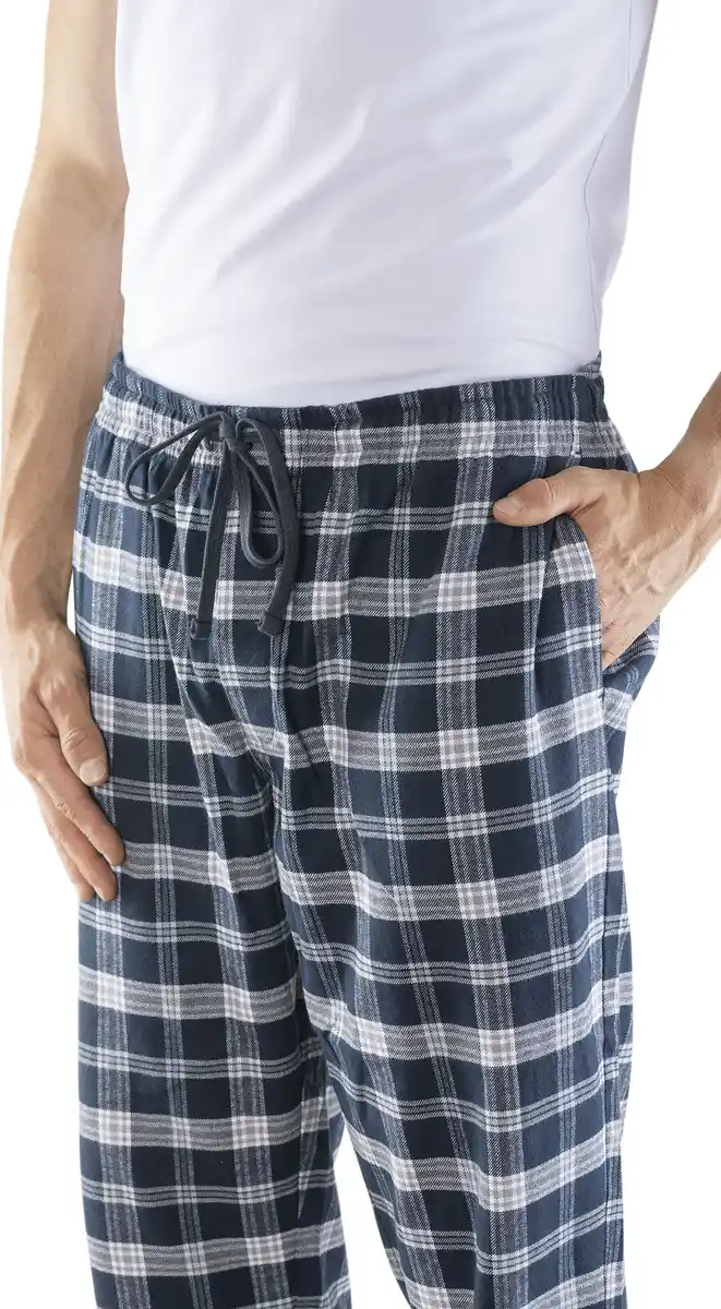 Bild 1 von IDEENWELT Herren Flanellhose Karo grün Blau XL