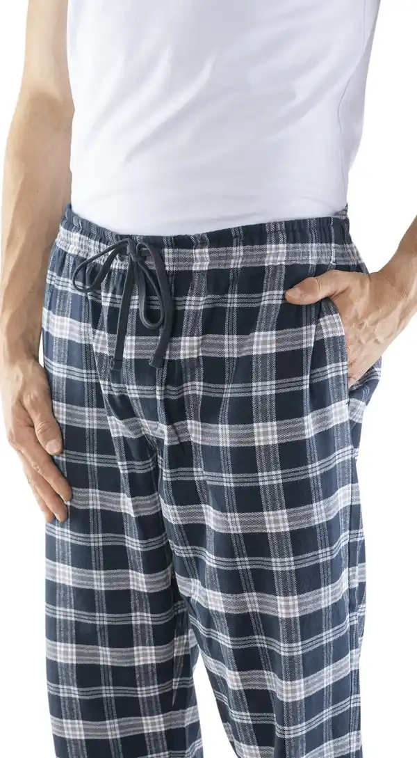 Bild 1 von IDEENWELT Herren Flanellhose Karo grün Blau XL