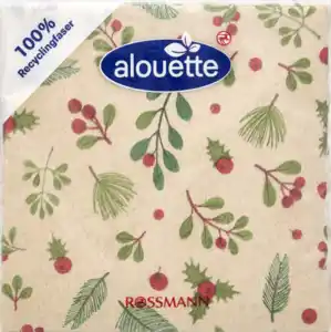 alouette Recycling Cocktail-Serviette Beeren/Blätter