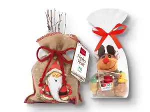 Favorina Jute-Nikolaus-Sack/Plüschfigur