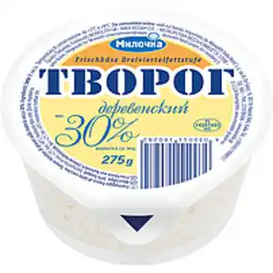 Frischkäse "Tworog Derewenskij" 30% Fett i.Tr.