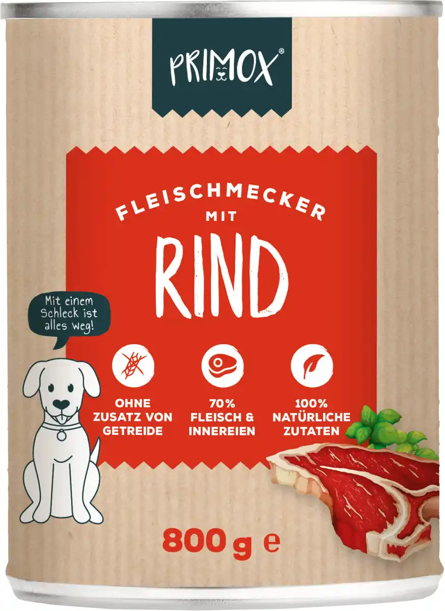 Bild 1 von Primox Nassfutter für Hunde Rind 800 g