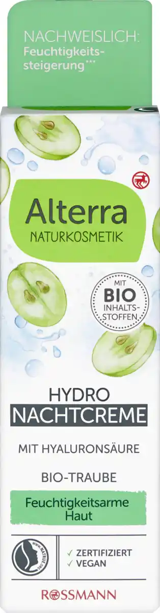 Bild 1 von Alterra NATURKOSMETIK Hydro Nachtcreme Bio-Traube & Bio-Weisser Tee, 50 ml