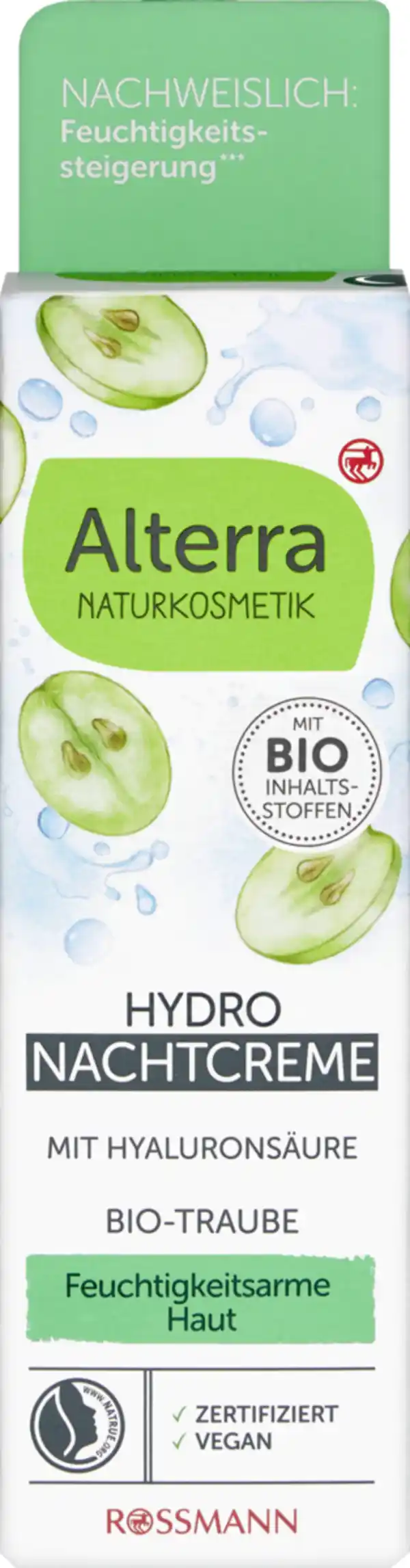 Bild 1 von Alterra NATURKOSMETIK Hydro Nachtcreme Bio-Traube & Bio-Weisser Tee, 50 ml