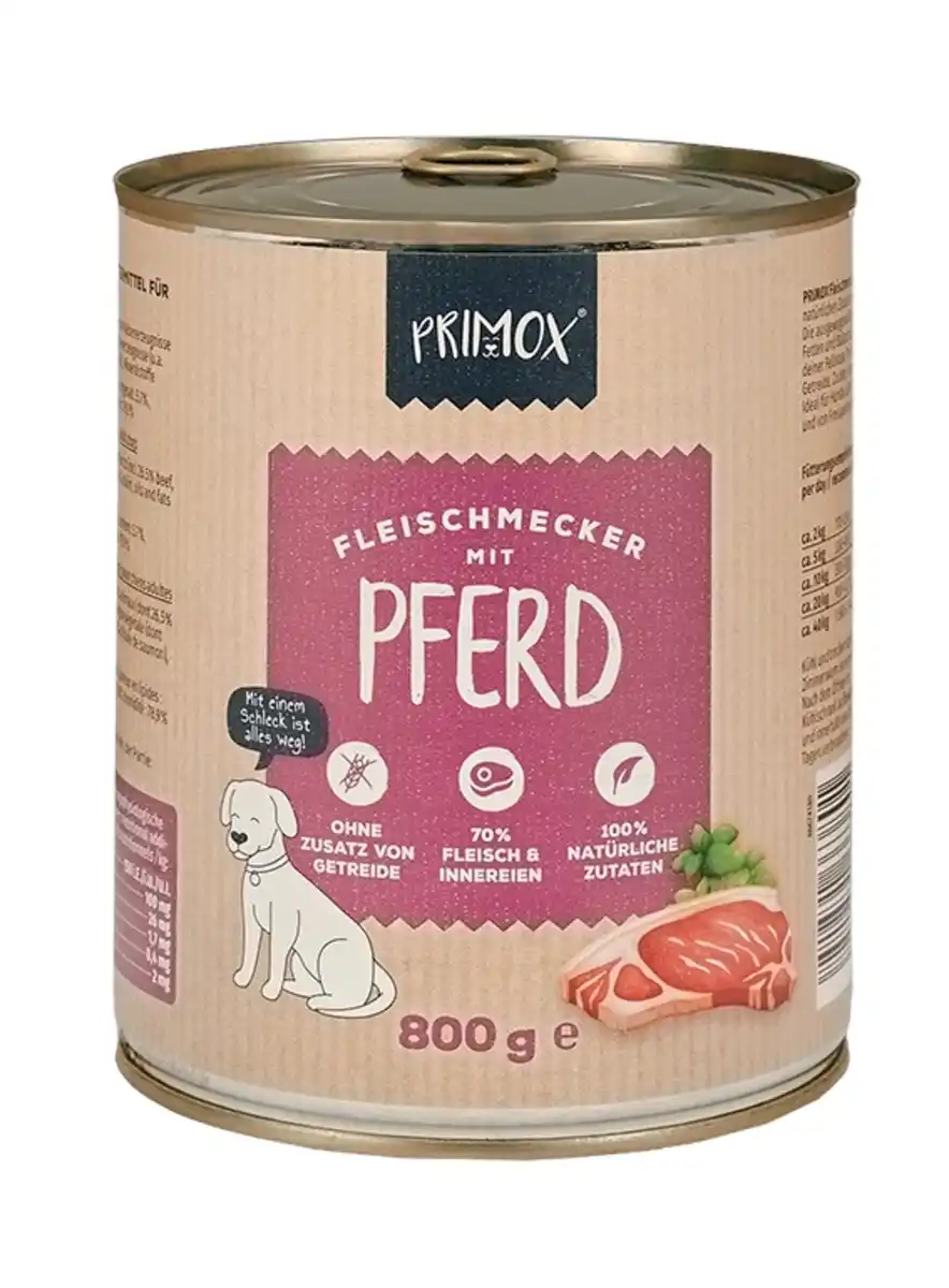 Bild 1 von Primox Nassfutter für Hunde Pferd 800 g