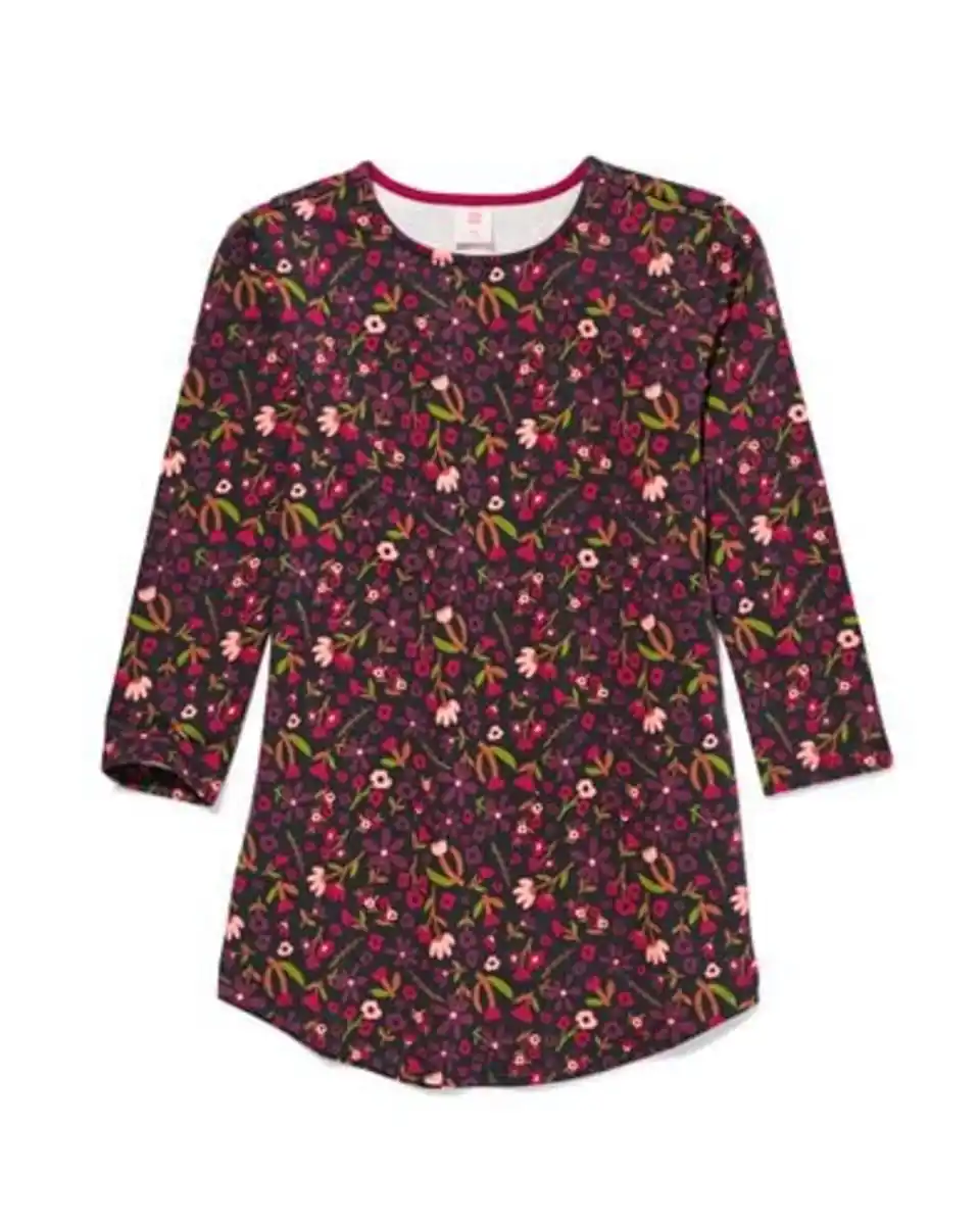 Bild 1 von Kinder-Sweatkleid Blumen schwarz