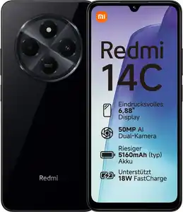 Redmi 14C (4GB+128GB) Smartphone midnight black