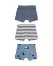 Bild 4 von Kinder-Boxershorts Stretch-Baumwolle Weltall – 3 Stück dunkelgrau