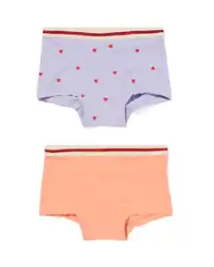 2er-Pack Kinder-Boxershorts, Baumwolle/Elasthan lila