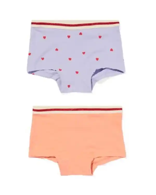 Bild 1 von 2er-Pack Kinder-Boxershorts, Baumwolle/Elasthan lila