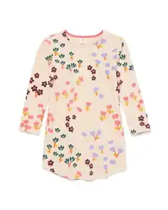 Kinderkleid Sweatblume eierschalenfarben