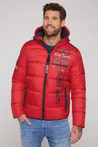 CAMP DAVID Outdoorjacke mit Windbreaker-Bündchen im Ärmel, Rot