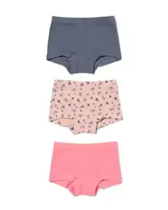 3er-Pack Kinder-Boxershorts, gerippt, Baumwolle/Elasthangrau