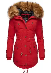 Marikoo Wintermantel La Viva Prc stylischer Winterparka mit abnehmbarem Kunstfell