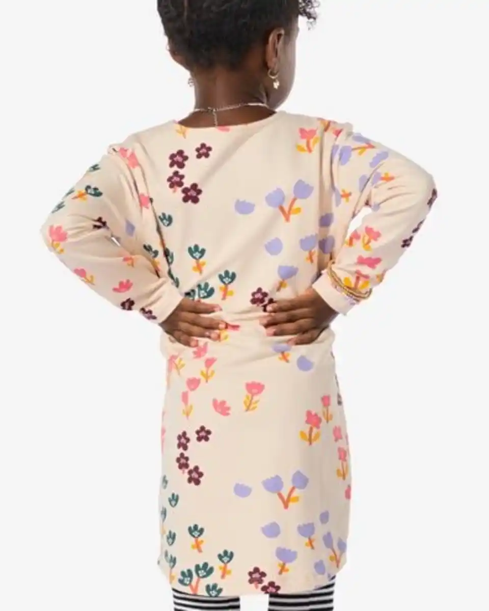 Bild 3 von Kinderkleid Sweatblume eierschalenfarben