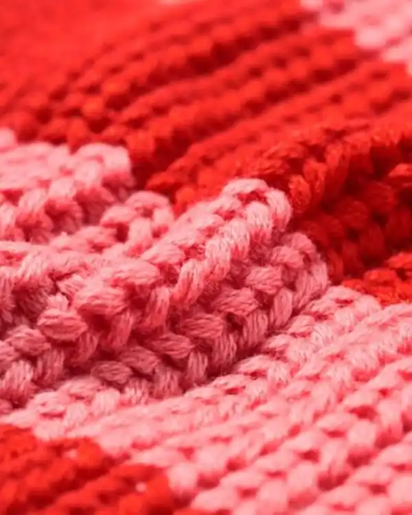 Bild 2 von Kinder-Strickjacke gestreift rot