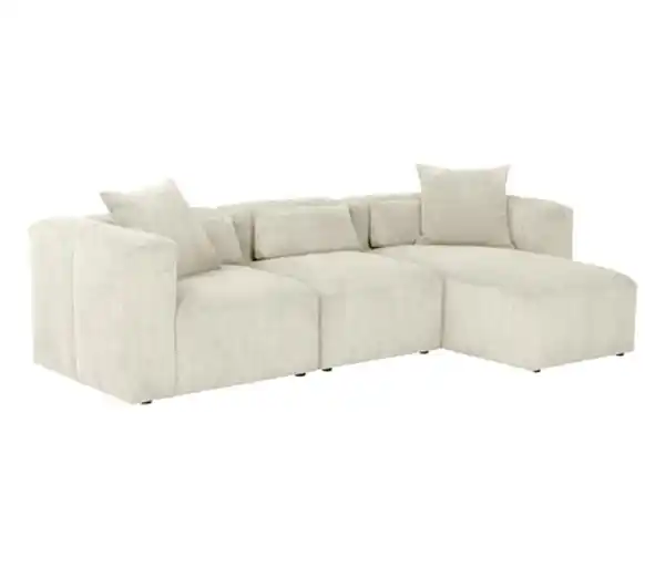 Bild 1 von Ecksofa mit Longchair »Lenata«, creme, rechts