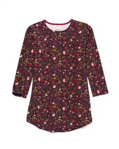 Kinder-Sweatkleid Blumen schwarz